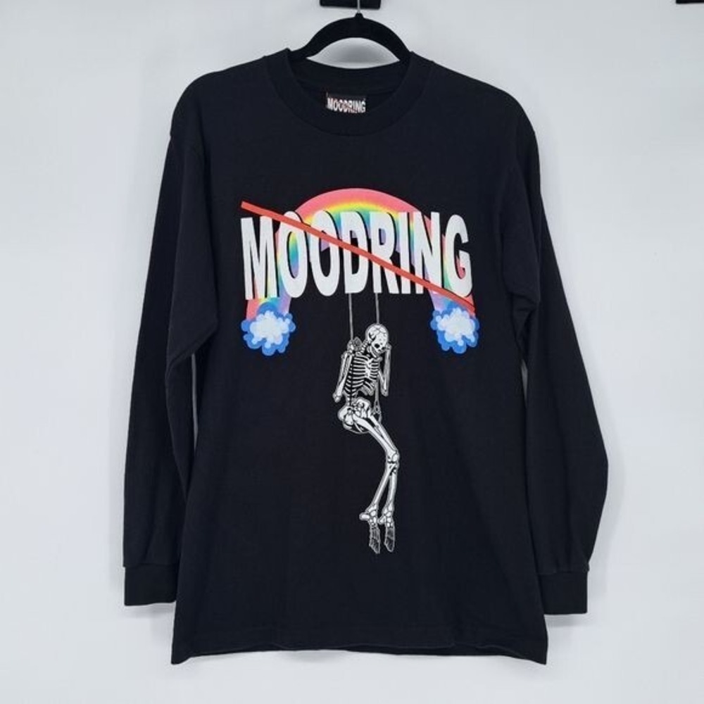 Moodring  Black Graphic‎ Print Longsleeve Official Band Tee Men's Size Small